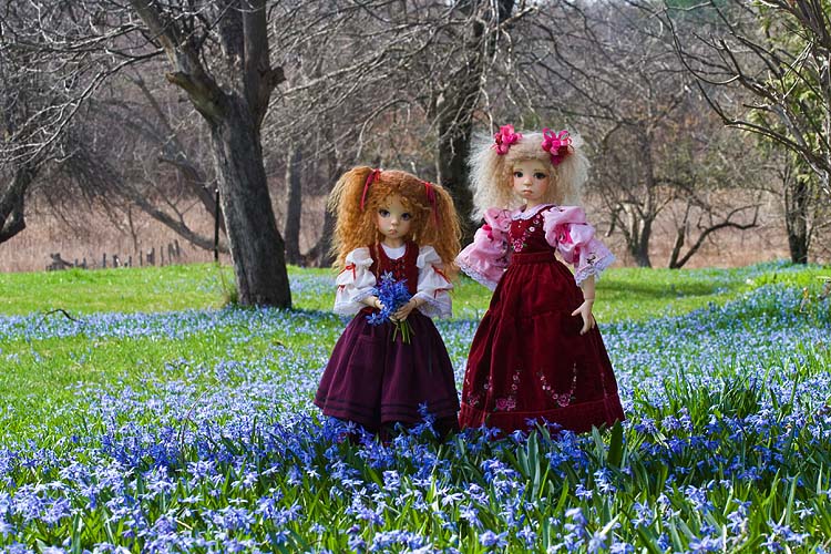 Nelly and Layla in the Blue Orchard